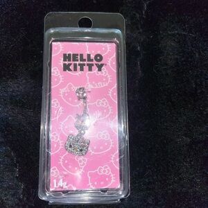 Hello Kitty Silver Surgical Steel Belly Ring